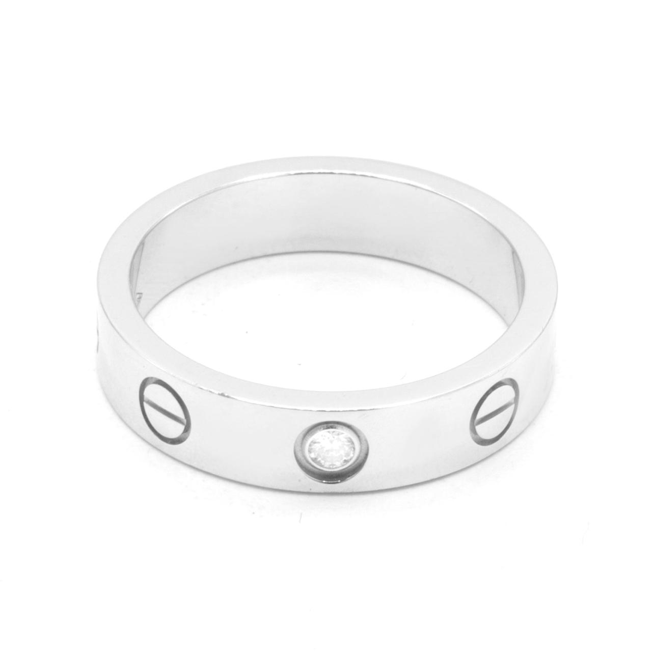 CRB4207600 - LOVE ring, diamond-paved, ceramic - White gold, ceramic ...