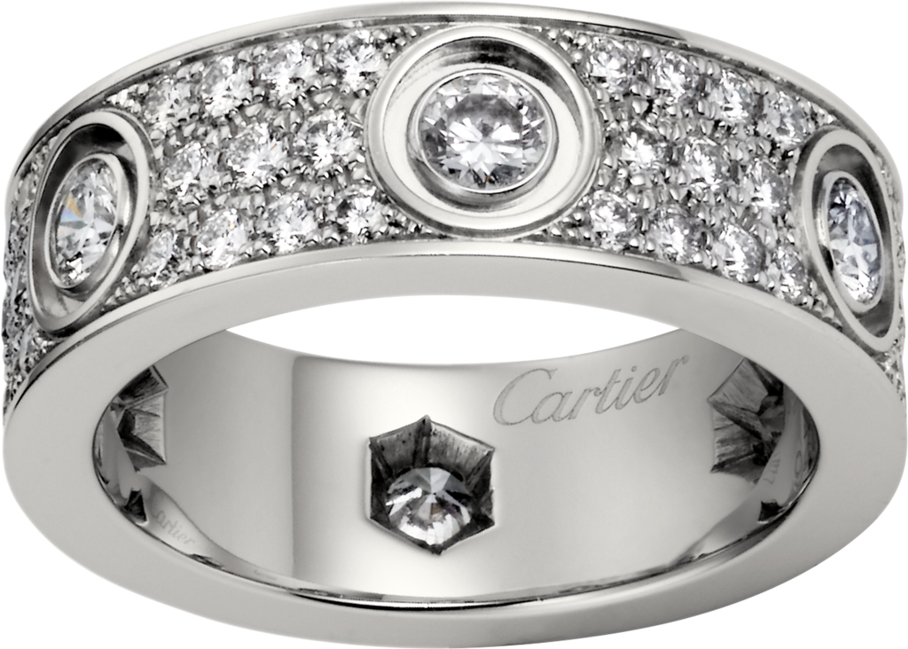Cartier love ring with diamond
