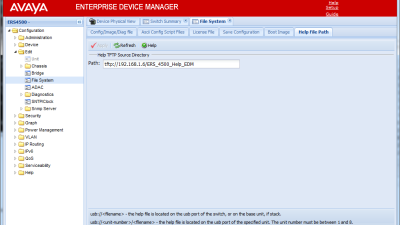 Avaya Enterprise Device Manager – Help Files