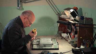 Electronics repair stock video. Video of professional - 302040111