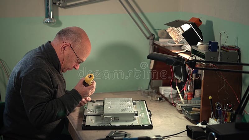 Electronics repair stock video. Video of professional - 302040111