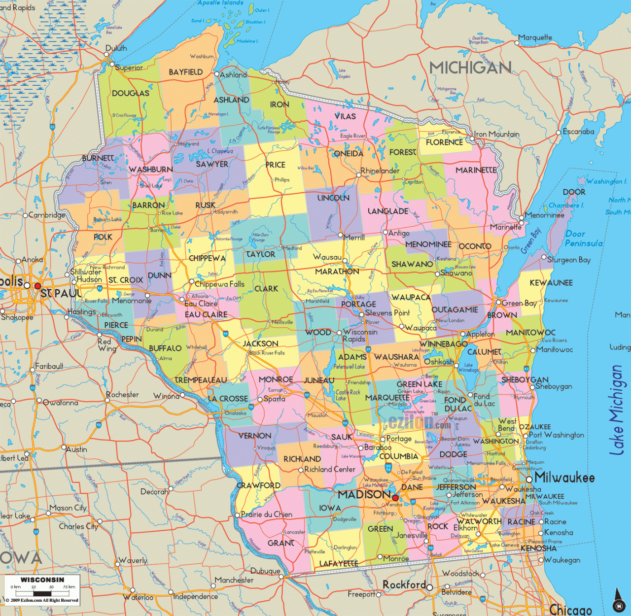 Wisconsin State Data | Population, Symbols, Government, Sports Facts